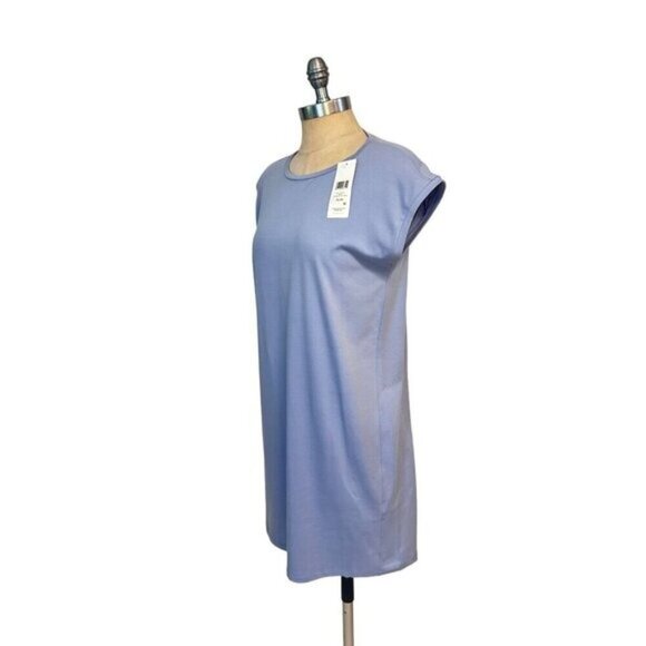 Eileen Fisher Petite Crew Neck Organic Cotton Stretch Jersey Dress PS NWT - Picture 3 of 6